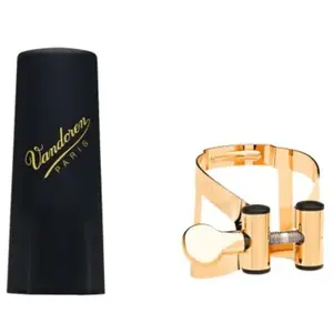 Comparateur de prix : Vandoren LC57GP Ligature M/O Saxophone Alto Plaqué Or+Cb Plastique