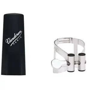 Vandoren LC53PP - Ligature M/O étain clarinette alto + couvre-bec plastique
