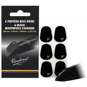 Vandoren VMCX6+ - Protège-bec noirs 6 pièces pas cher