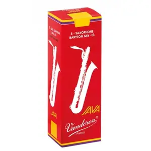 Boîte de 5 anches saxophone baryton Java Red Force 4 - Vandoren SR344R
