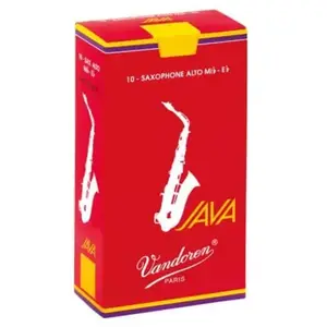 Vandoren Boîte De 10 Anches Saxophone Alto Java Red Force - Vandoren Sr261r pas cher