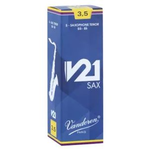 Vandoren V21 boîte de 5 anches pour saxophone ténor, force 4