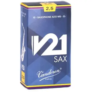 Comparateur de prix : Vandoren V21 boîte de 10 anches pour saxophone alto, force 2,5