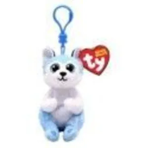 Comparateur de prix : Porte-clés en peluche TY Beanie Bellies Clip Thunder Le Husky Bleu