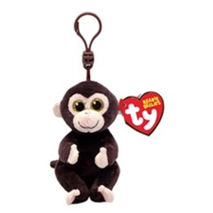 Porte-clés en peluche TY Beanie Bellies Clip Matteo Le Singe Marron pas cher