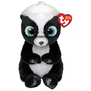 Comparateur de prix : TY Animal en peluche Beanie Bellies Rukus la mouflette 15 cm Noir et Blanc