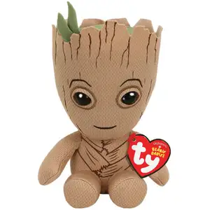 Peluche Ty Groot Marvel Beanie Babies Marron pas cher