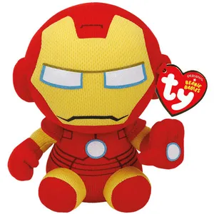 Peluche Iron Man 15 cm - Rouge, Jaune - TY - Marvel - Jouet en peluche pas cher