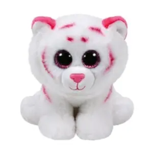 Peluche Tabor le Tiger Beanies Ty Small Rose et Blanche 15 cm pas cher