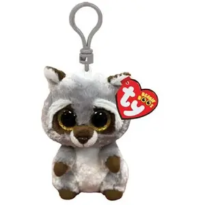 Porte clé en peluche Ty - Oakie le Raton Laveur - Rouge - 7 cm pas cher