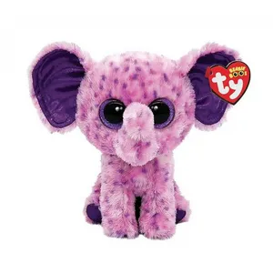 Peluche Ty Beanie Boo's Small Eva L'Eléphant Violet pas cher