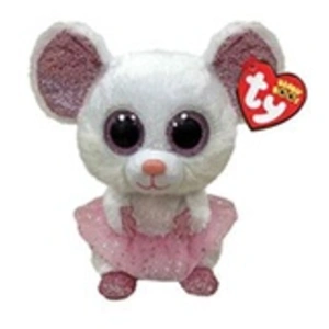 Comparateur de prix : Ty - Beanie Boo's - Peluche Nina la souris 15 cm, Rose et Blanc, TY36365