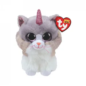 Peluche Ty Beanie Boo's Asher Le chat licorne 15 cm pas cher