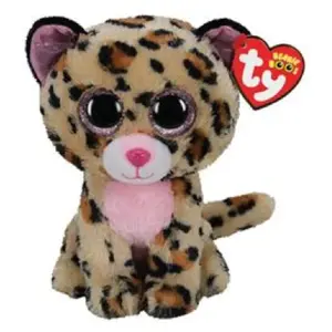 Peluche Ty Beanie Boo's Medium Livvie le Léopard pas cher