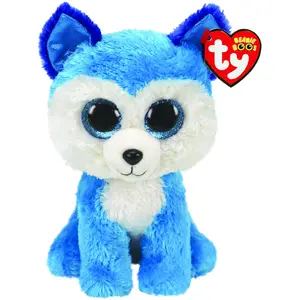 Comparateur de prix : Ty - Beanie Boo's - Peluche Prince le Chien Husky, TY36474, Blanc / Bleu, 30 cm