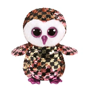 Peluche Ty Flippables Taille M Cheks le hibou 23 cm pas cher