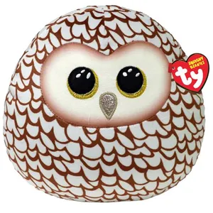 Peluche Ty Squish A Boos Coussin Whoolie la chouette 20 cm pas cher