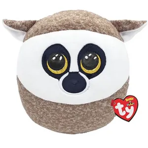 Peluche Ty Squish A Boos Small Linus Le Lémurien Marron et Blanc pas cher