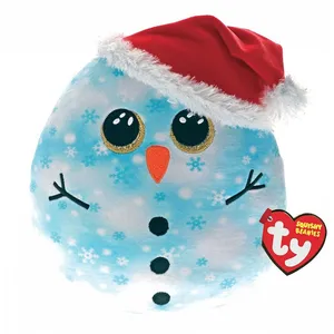 TY Peluche Squish A Boos Fleck le bonhomme de neige 20 cm pas cher