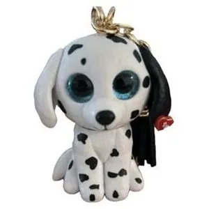 Comparateur de prix : Porte-clés en peluche Ty Mini Boos Clip Fetch Le Chien Blanc et Noir