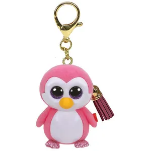 Comparateur de prix : TY Porte-clés en peluche Mini Boos Clip Glider Le Pingouin Rose et Blanc