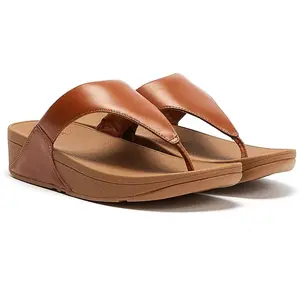 Comparateur de prix : Fitflop Lulu Leather Womens Tan Sandals (Sandales En Cuir Pour Femmes) EU 38