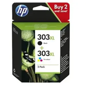Pack de 2 Cartouche d'encre HP 303XL Noir et Trois Couleurs pas cher