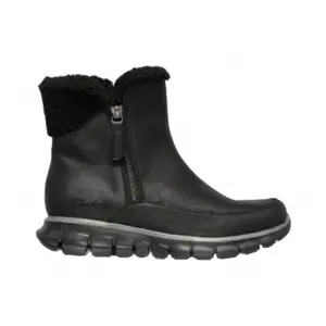 Skechers Synergy Bottes Classiques Femme Noir (Black Micro Leather/faux Sherpa Bbk) 39 EU