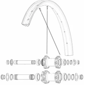 Mavic Rayons Kit 14 Front Edeemax 27.5´´Vendu parbikeinn