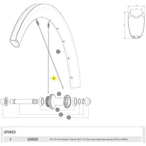 Mavic Rayons Kit 12 Front/rear Cosmic Slr 45 DiscVendu parbikeinn