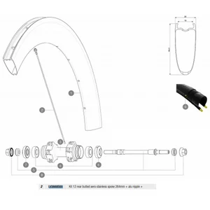 Mavic Rayons Arrière Ellipse Pro Carbon Ust 12 UnitésVendu parbikeinn