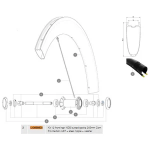 Mavic Rayons Gauches Comete Pro Carbon Ust 12 UnitésVendu parbikeinn