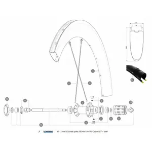 Mavic Rayons Arrière Droits Comete Pro Carbon Ust 12 Unités 260 mmVendu parbikeinn