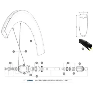 Mavic Rayons Arrière Droits Comete Pro Carbon Ust Disc 12 Unités 252 m...Vendu parbikeinn