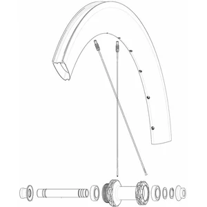 Mavic Rayons Kit 12 Front/rear Cosmic Slr 65 Disc