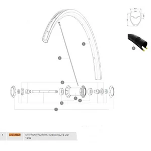 Mavic Jante Aksium Elite Ust 19/20