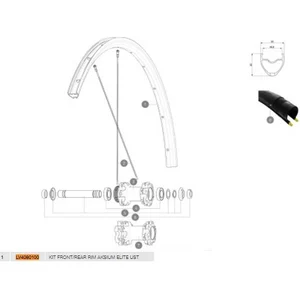 Mavic Jante Aksium Elite Ust Disc 19/20