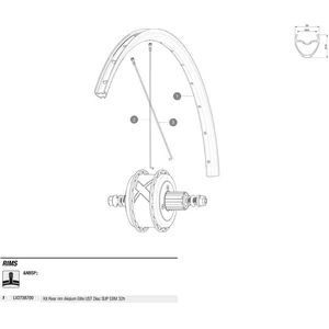 Mavic Jante Arrière Aksium Elite Ust Disc Sup Ebm