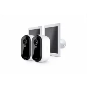 Caméra de surveillance ARLO 2 caméras Essential 2K+2 Panneaux sol. TU pas cher