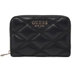 GUESS Tamsin SLG Medium Zip Around Wallet Black pas cher