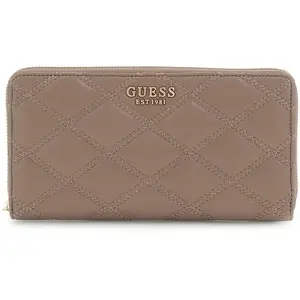 GUESS Porte-monnaie marron pour femme - Tamsin Cheque Organizer Dark Taupe 297934