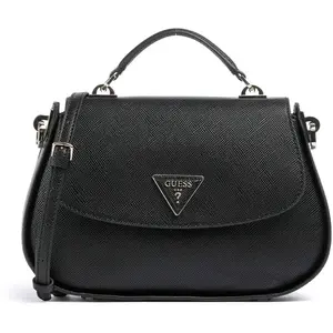 Sacs à main Guess Eco Gloriana Girlfriend Satchel Femme Noir pas cher