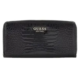 GUESS Laurel SLG Large Zip Around Wallet L Black pas cher