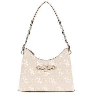 Guess - Sac bandoulière zippé Izzy avec logo sable - 29x17x8.5 cm OS pas cher