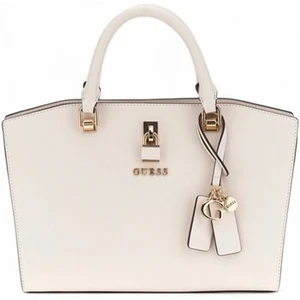 GUESS Queensland Luxury Satchel Cream White/TaupeVendu parspartoo