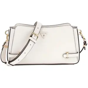 Guess - Sac bandoulière Rosalba à fermeture éclair blanc cassé - 24x14... pas cher