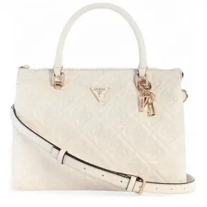 GUESS Adelasia Multi Comp Satchel Cream White pas cher