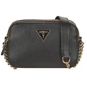 Comparateur de prix : GUESS Noelle Crossbody Camera, Bag Women, Noir, Taille Unique