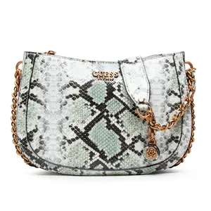 Guess - Sac porté épaule Abey python vert - 29.5x22x7.5 cm T.U pas cher