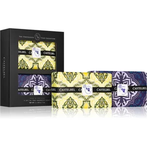 Castelbel Tile Cilantro & Lime + Rhubarb & Cassis savon solide coffret... pas cher